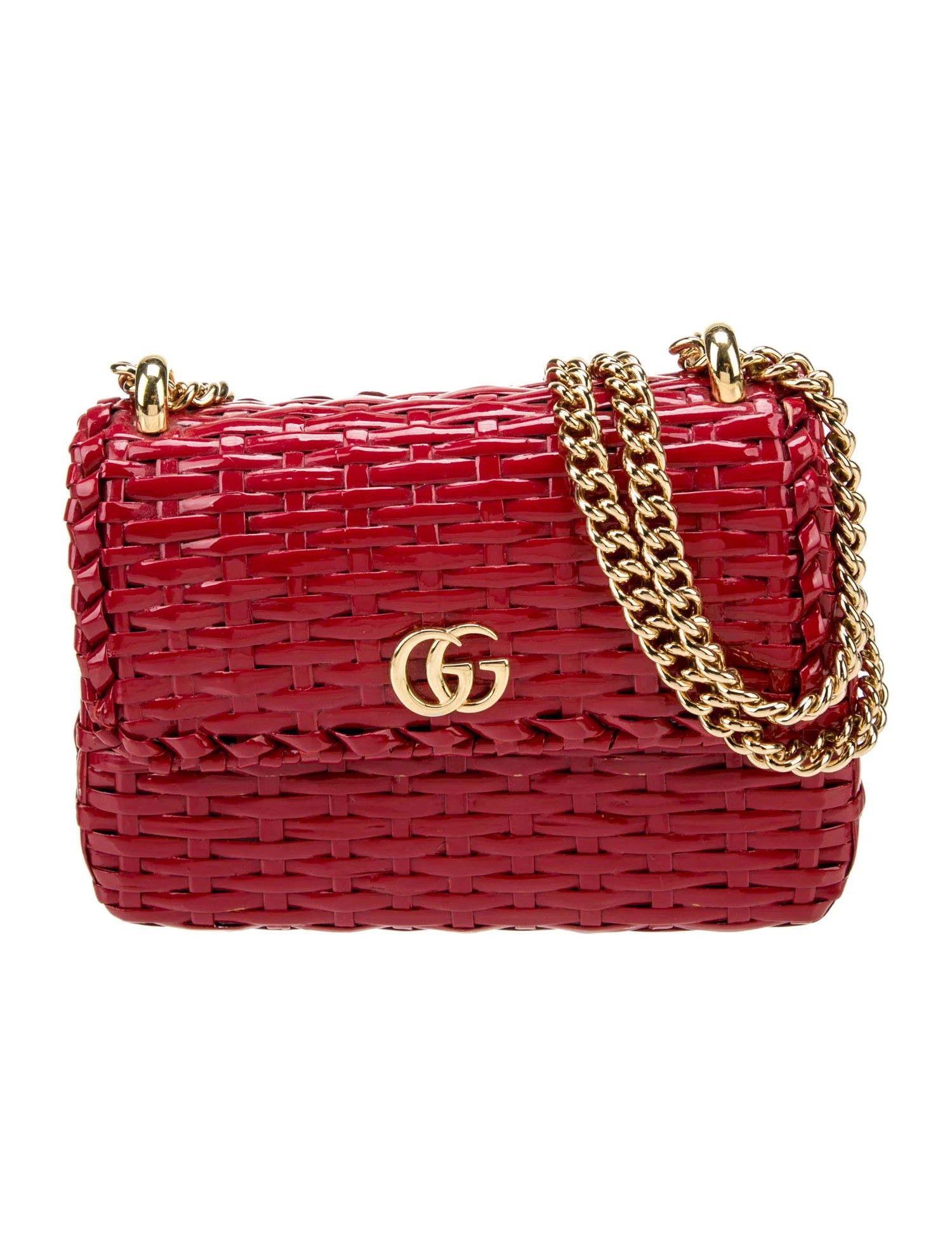 GG Glazed Wicker Mini Linea Cestino Bag | The RealReal