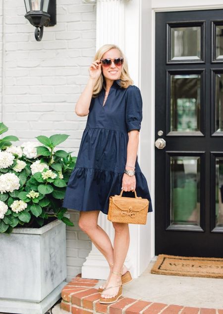 A go-to look for spring and warmer weather!

Navy blue T-Shirt mini dress paired with handbag, sunglasses and espadrille wedge sandals


#LTKstyletip #LTKFind #LTKSeasonal