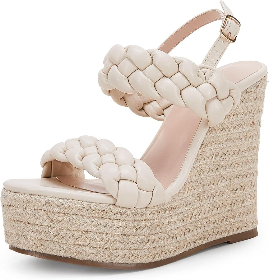 Coutgo Women's Espadrille Platform Wedge Sandals | Amazon (US)
