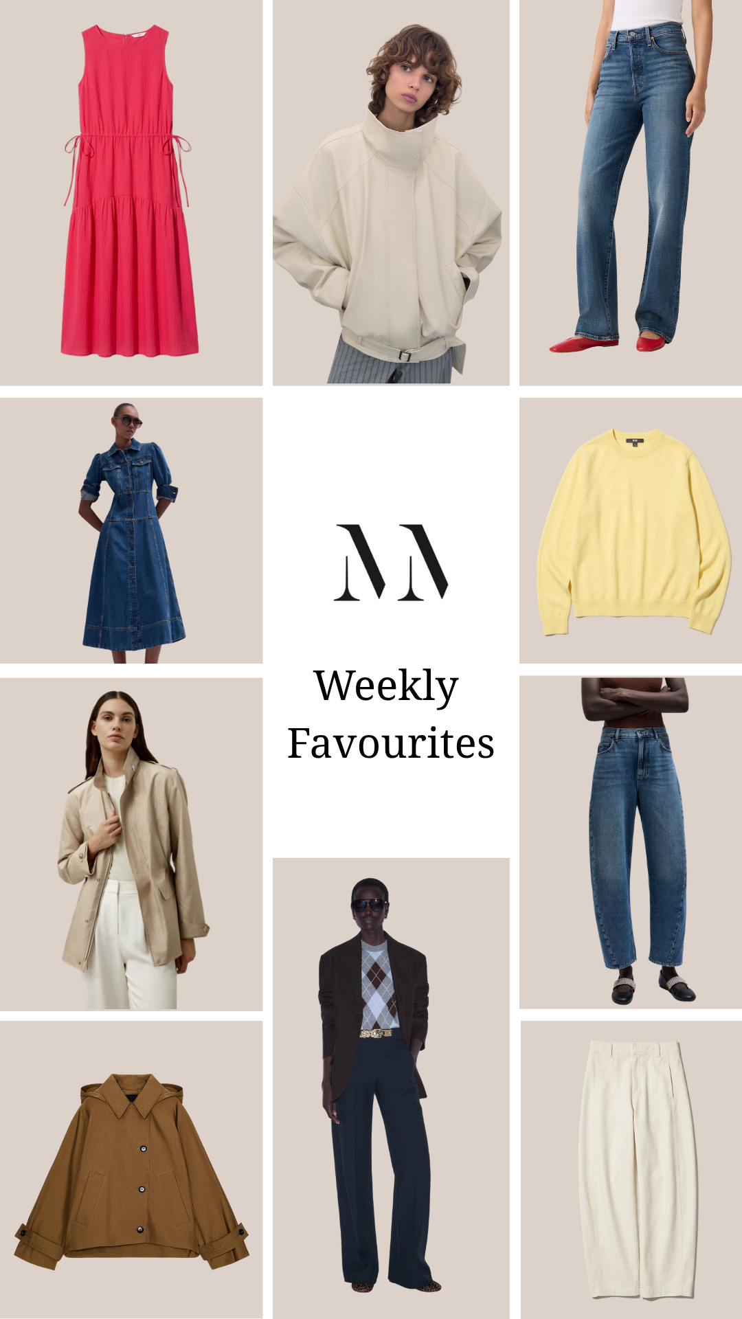 The Weekly Faves Edit
Spring Colours, Spring Outfit Inspo, Denim Jeans, cropped trench coat, Denim Dress, Cream Trousers, Funnel Neck Jacket 

 #LTKuk #LTKspring #LTKdresses