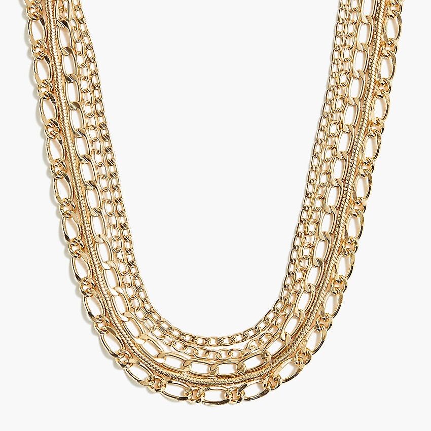 Mixed chain four-layer necklace | J.Crew Factory
