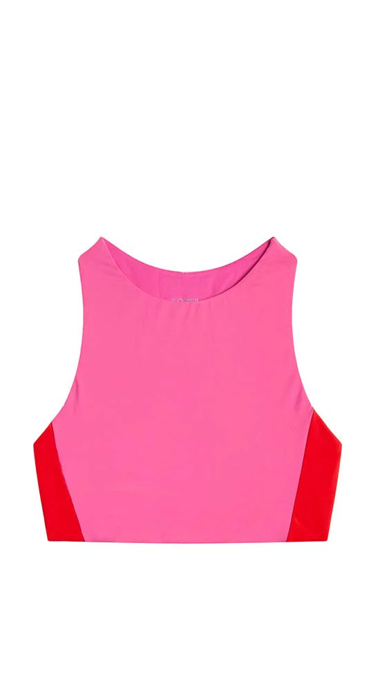 Sanitas Colorblock Top: Fuchsia w. Hot Red/Navy | Carve Designs