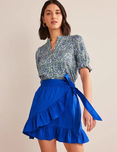 Linen Flippy Wrap Skirt | Boden (UK & IE)
