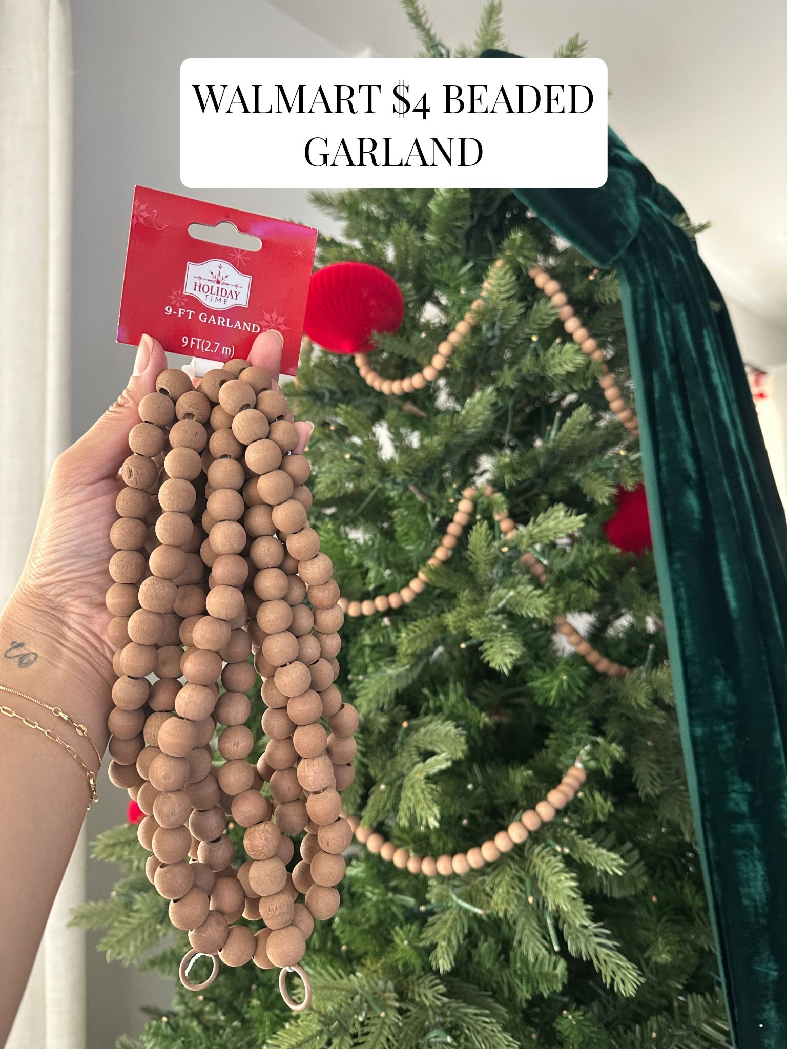 $4 9ft garland from WalMart! 

#LTKHoliday