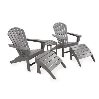 POLYWOOD South Beach Adirondack 5-Piece Set | Wayfair North America