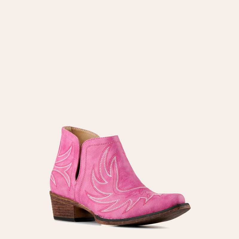 Roper Women's Ava Pink Snip Toe Cowboy Bootie | Cavender's