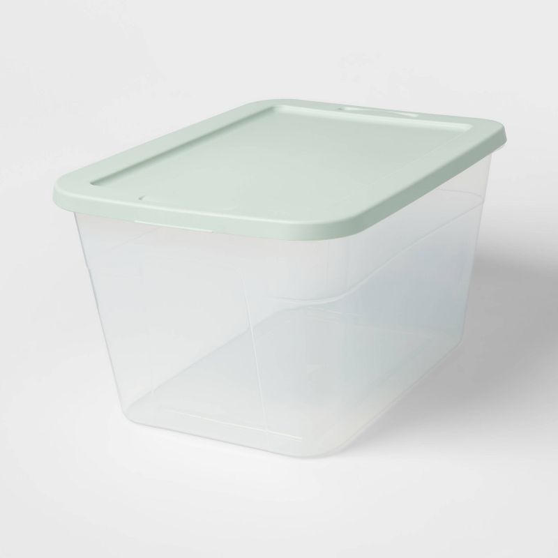 56qt Storage Box Assorted Gray and Green Lids - Room Essentials™ | Target