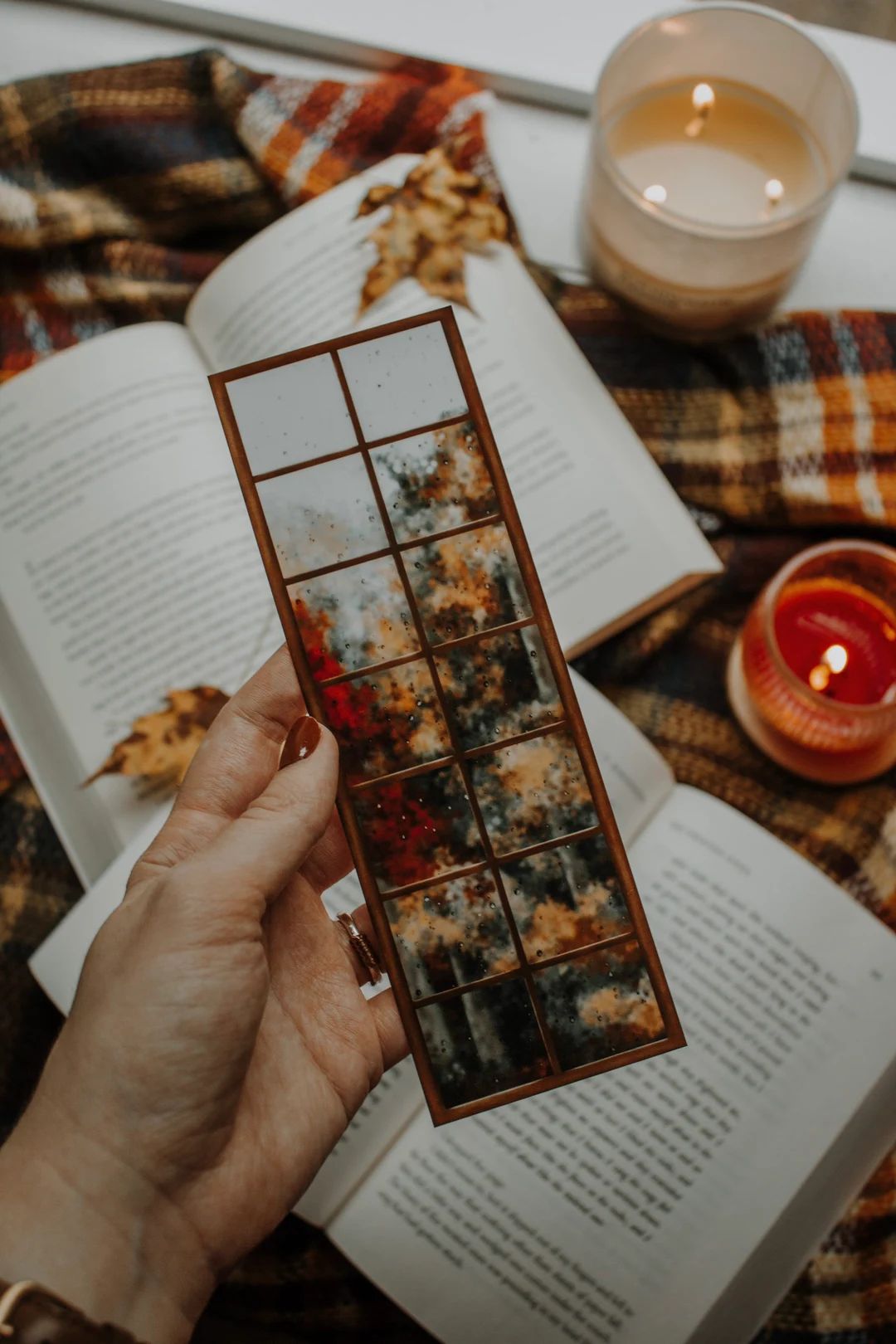 Rainy Autumn Window Bookmark - Etsy | Etsy (US)