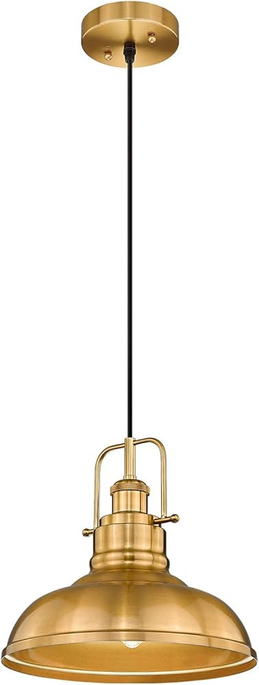 zeyu Farmhouse Pendant Lighting for Kitchen Island, 1-Light Industrial Hanging Pendant Light with... | Amazon (US)