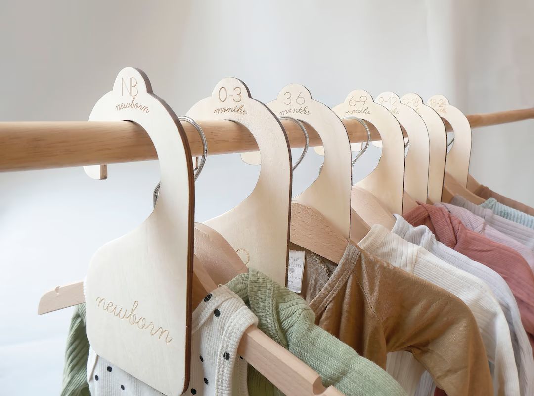 Baby Closet Dividers Baby Gift Nursery Organization Gender Neutral Nesting Gift Closet Hangers Or... | Etsy (US)