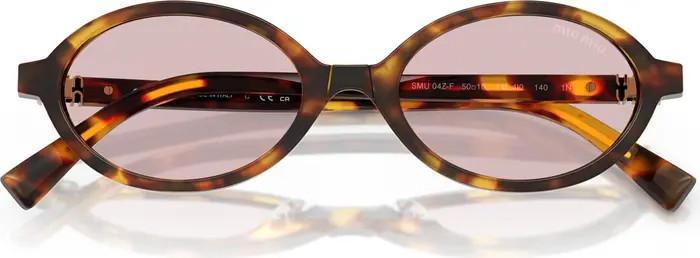Miu Miu 50mm Oval Sunglasses | Nordstrom | Nordstrom