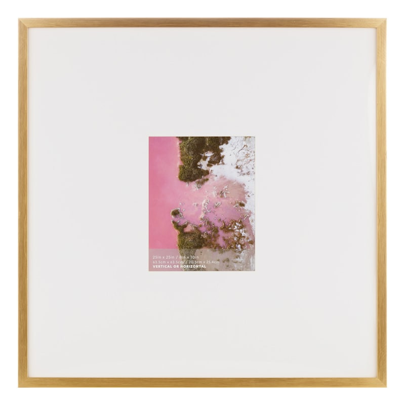 25x25 Matted to 8x10 Wall Frame, Gold | At Home