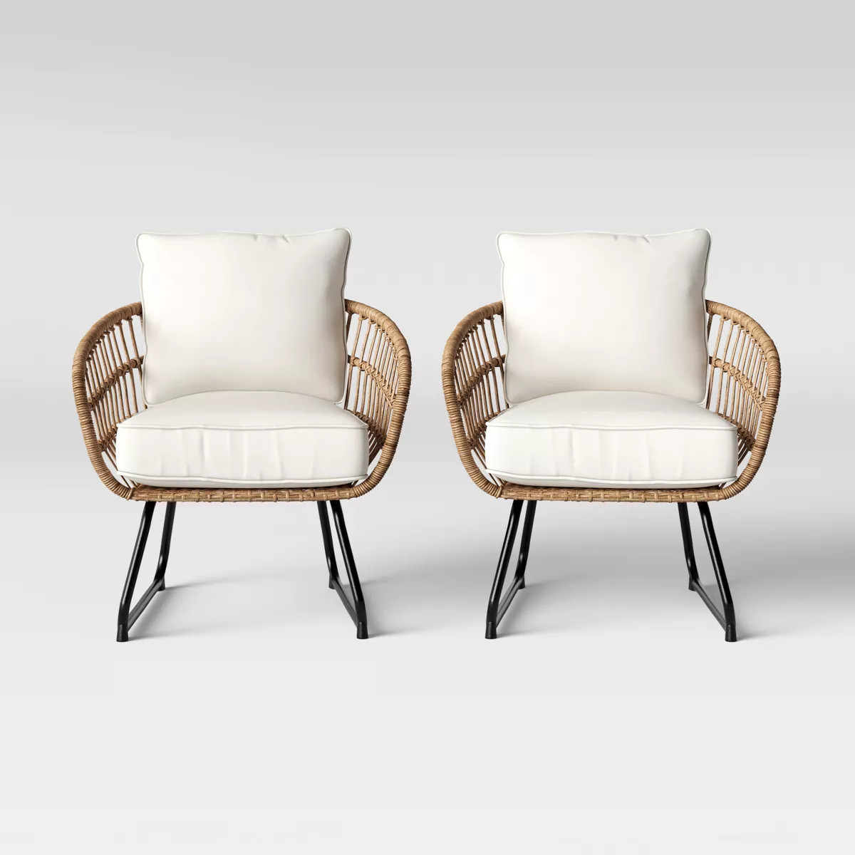 2pc Southport Outdoor Patio Chairs, Club Chairs Brown - Threshold™ | Target