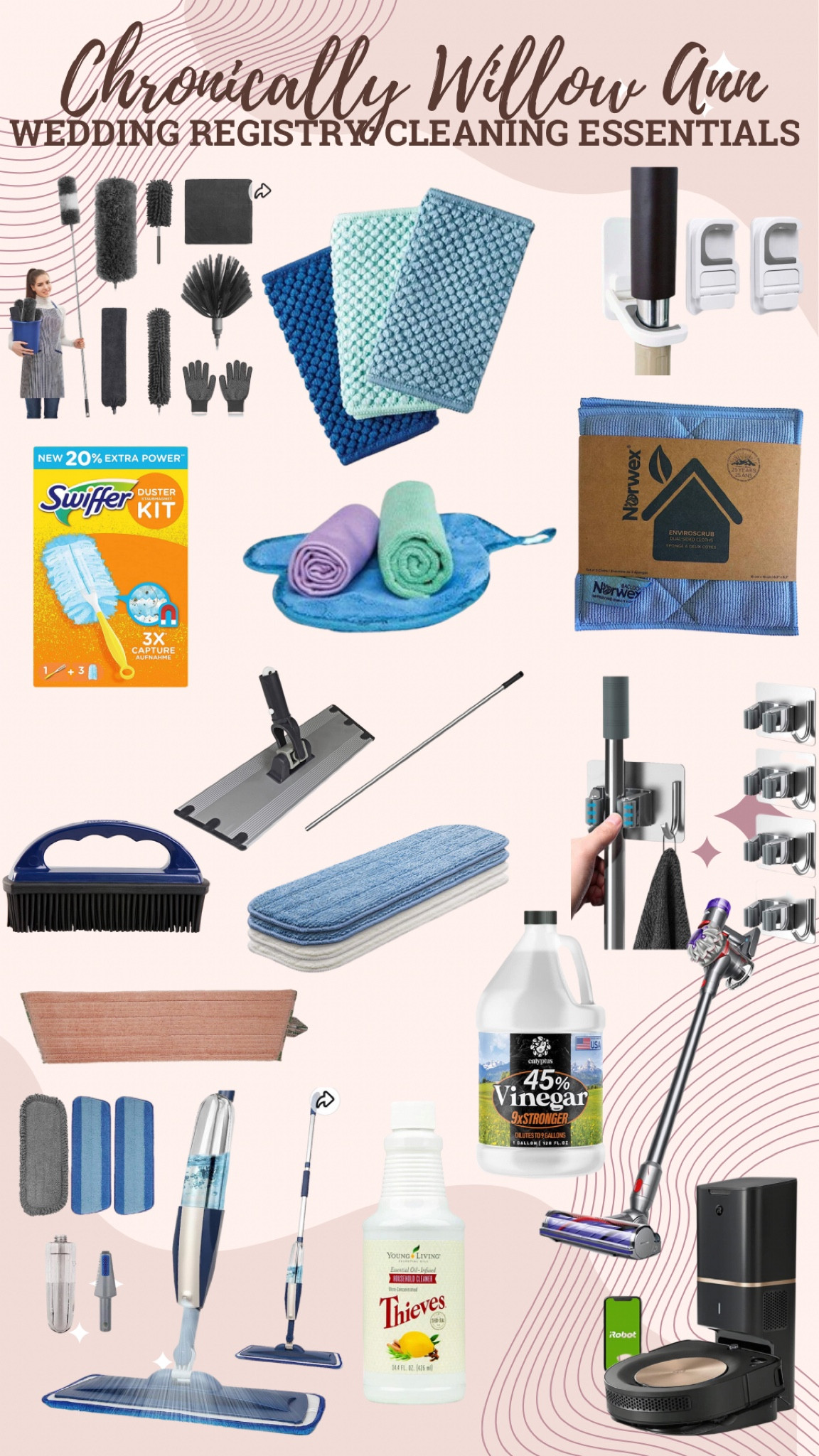 My cleaning essentials. These are what I use to keep my house slick and span and it takes effort but these tools are a lifesaver. Cleaning help, cleaning tools, wedding registry, wedding shower gifts, bridal gifts, new home gifts, hosting gifts 

#LTKfamily #LTKFind #LTKhome