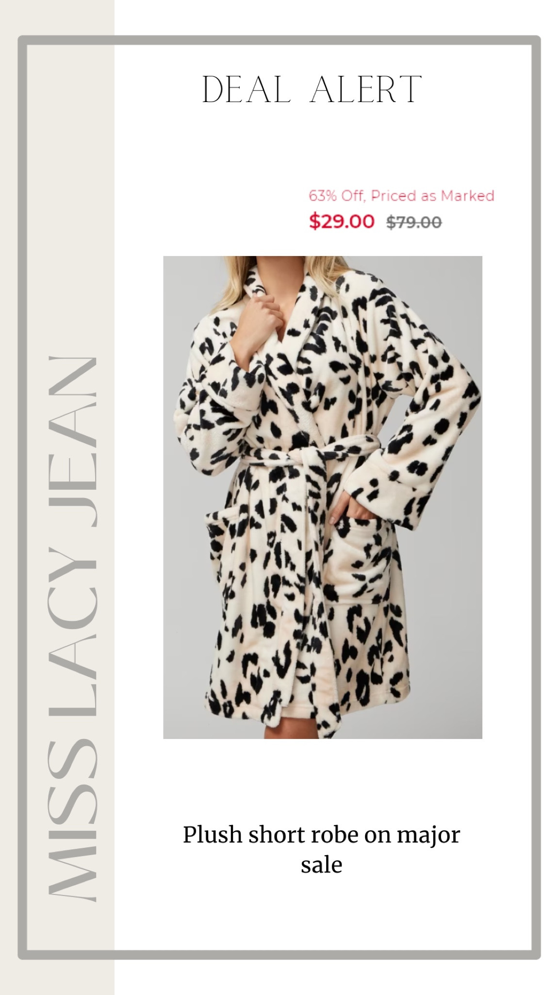 Cozy gift idea 
Plush short robe on sale 

#LTKCyberWeek #LTKsalealert #LTKGiftGuide