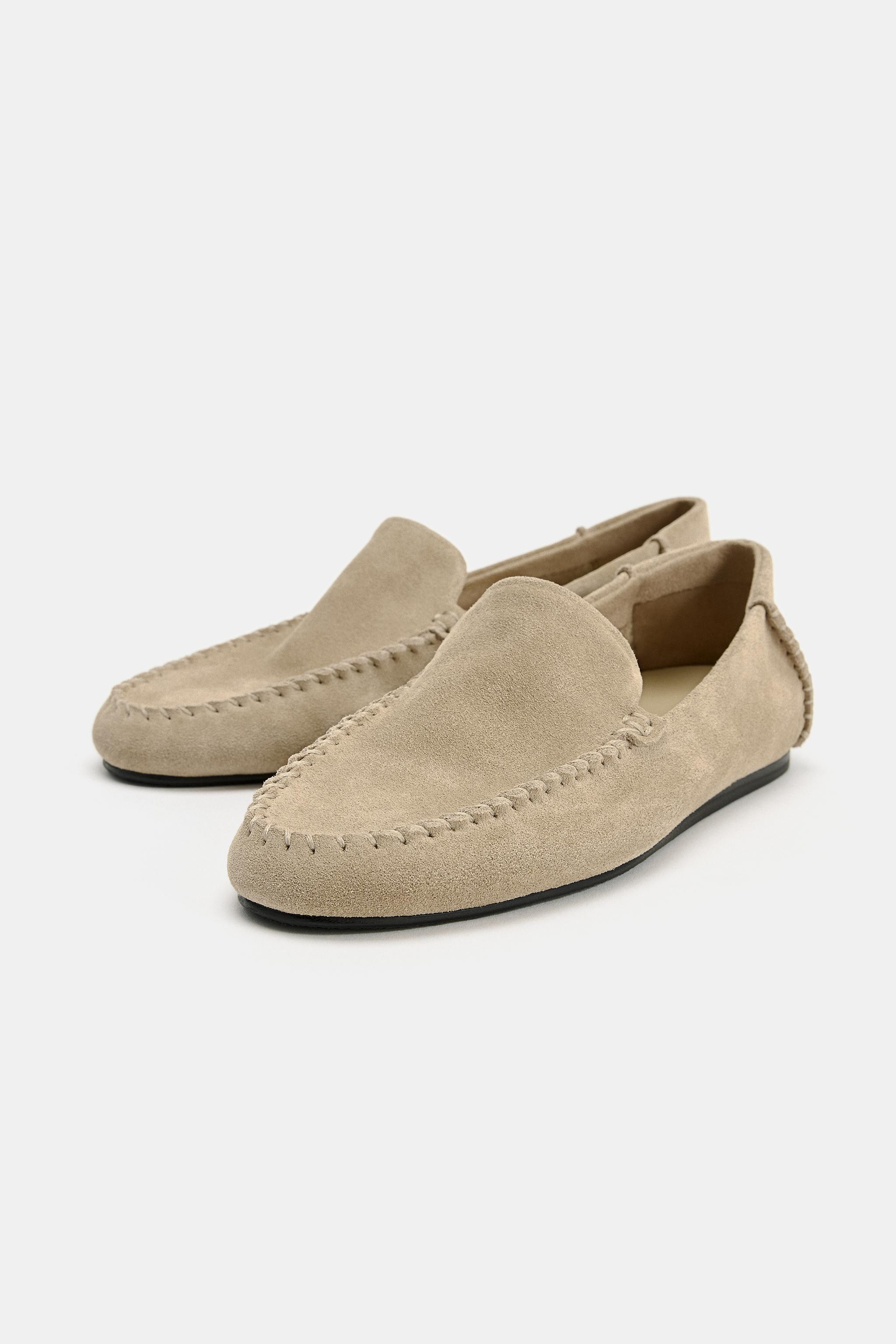 SOFT SPLIT SUEDE LOAFERS | Zara UK
