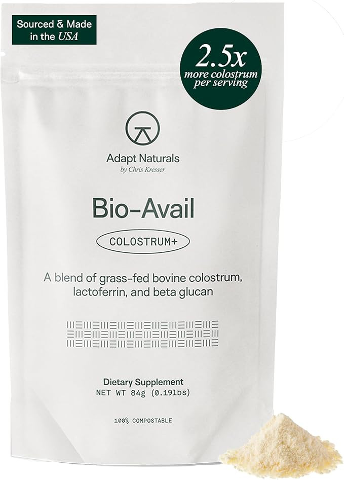 Adapt Naturals Colostrum Supplement with Lactoferrin & Beta-Glucan, Bio-Avail Grass Fed Bovine Co... | Amazon (US)