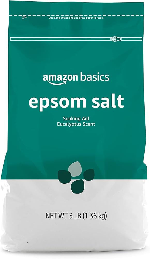 Amazon Basics Epsom Salt Soaking Aid, Eucalyptus Scented, 3 Pound (Pack of 1) (Previously Solimo) | Amazon (US)