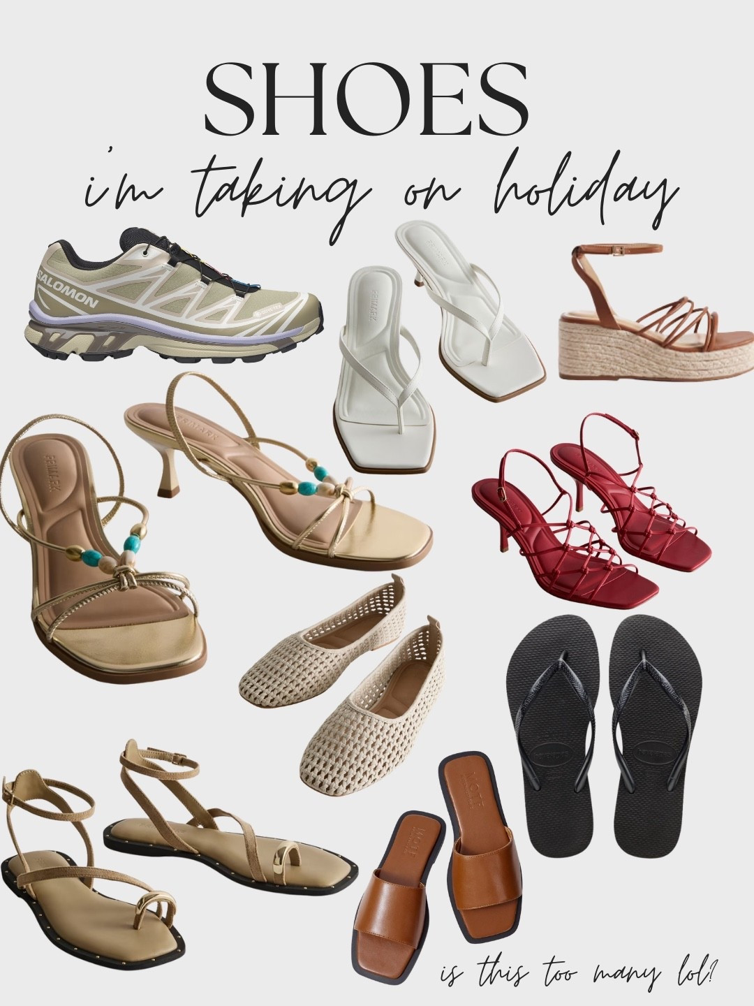 Shoes I’m packing for this trip! Is this too many? 🙈😂

#LTKspring #LTKuk #LTKsummer
