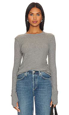 Enza Costa Cashmere Easy Cuffed Crew in Smoke from Revolve.com | Revolve Clothing (Global)