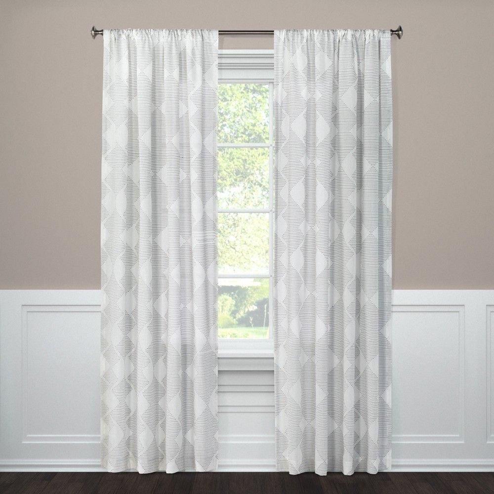 84""x54"" Clipped Sheer Curtain Panel Radiant Gray - Threshold | Target