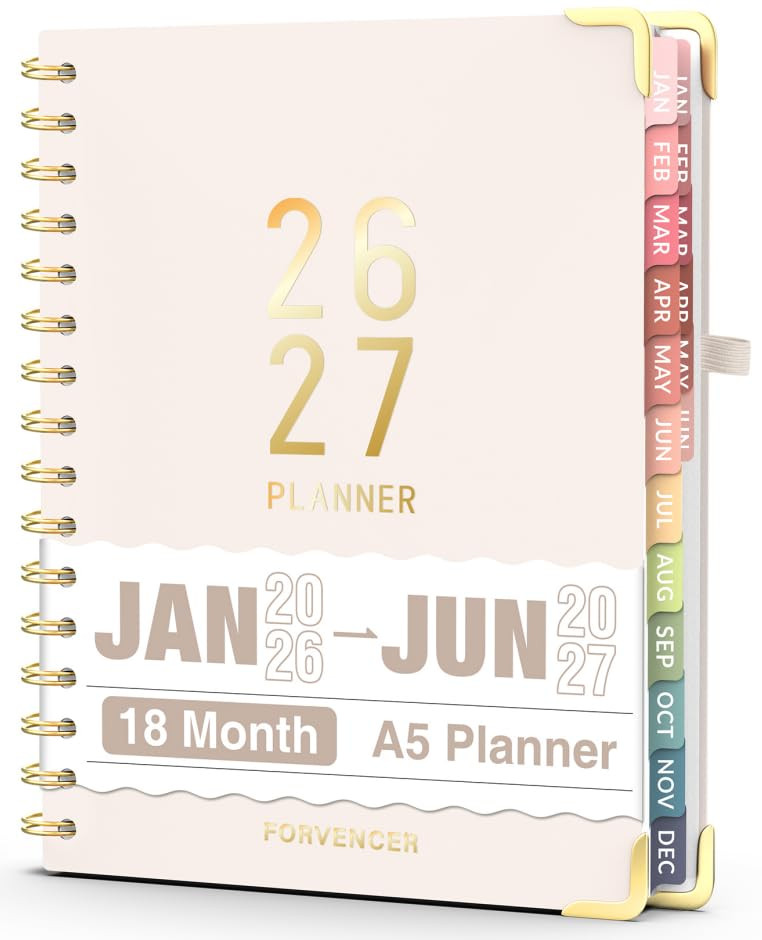 Forvencer Planner 2026-2027, 18 Month Weekly and Monthly Calendar Planner, Jan 2026 -June 2027, 6... | Amazon (US)