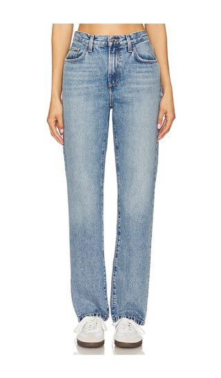 The Mikaela Low Slung Long Slim Straight Jeans in Dublin | Revolve Clothing (Global)