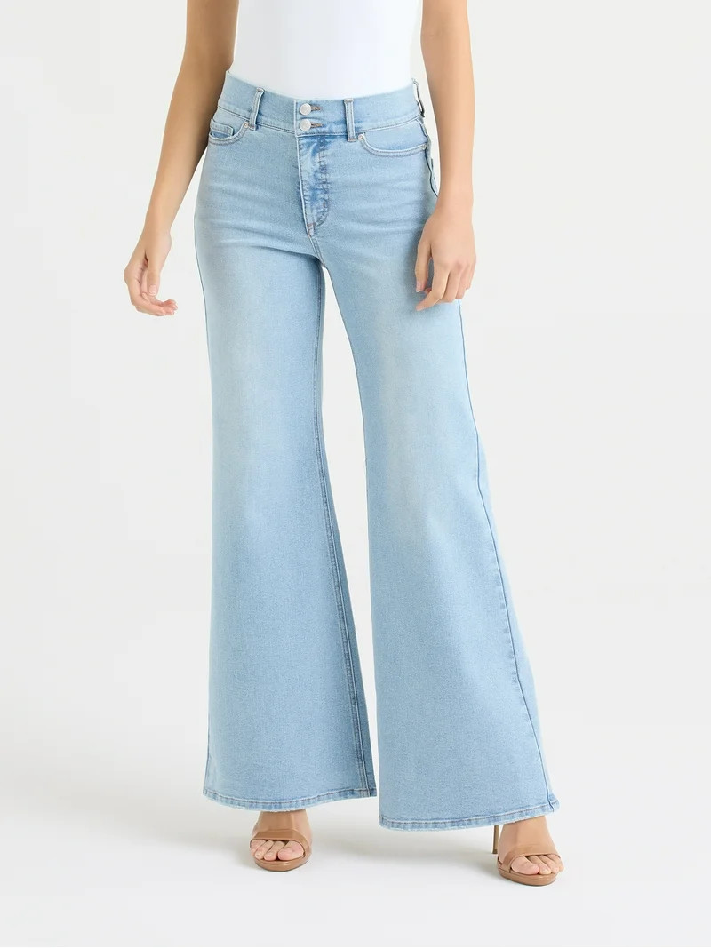 Sofia Vergara Women's Margot Wide Leg Average Jeans, Sizes 2-20 | Walmart (US)