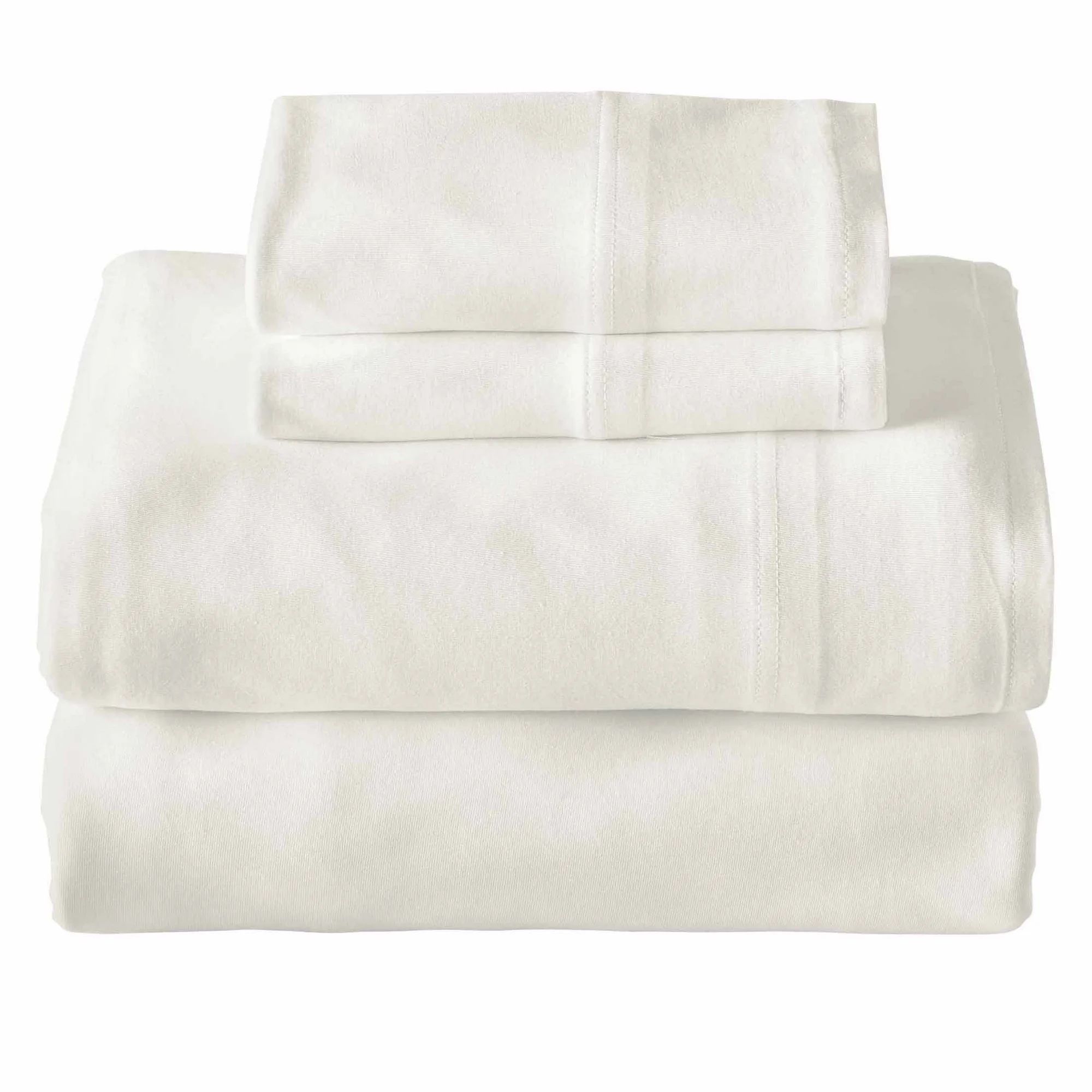 Better Homes & Gardens 4-Piece Arctic White Adult Jersey Sheet Set, Queen | Walmart (US)