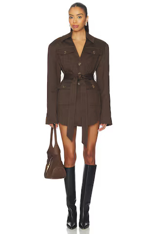 EAVES Lumi Mini Dress in Espresso from Revolve.com | Revolve Clothing (Global)