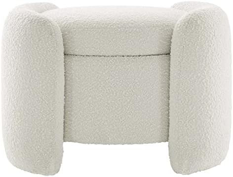 Amazon.com : Modway EEI-5561-IVO Nebula Boucle Upholstered Upholstered Ottoman, Ivory : Home & Ki... | Amazon (US)