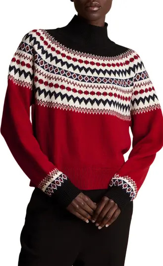 Khaite Denali Fair Isle Cashmere Turtleneck Sweater | Nordstrom | Nordstrom
