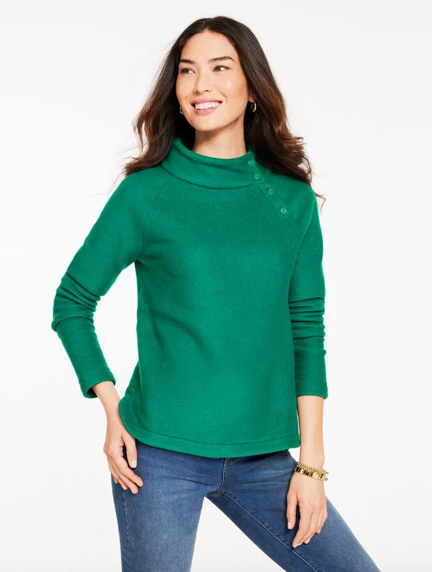 Fleece Mockneck Pullover | Talbots