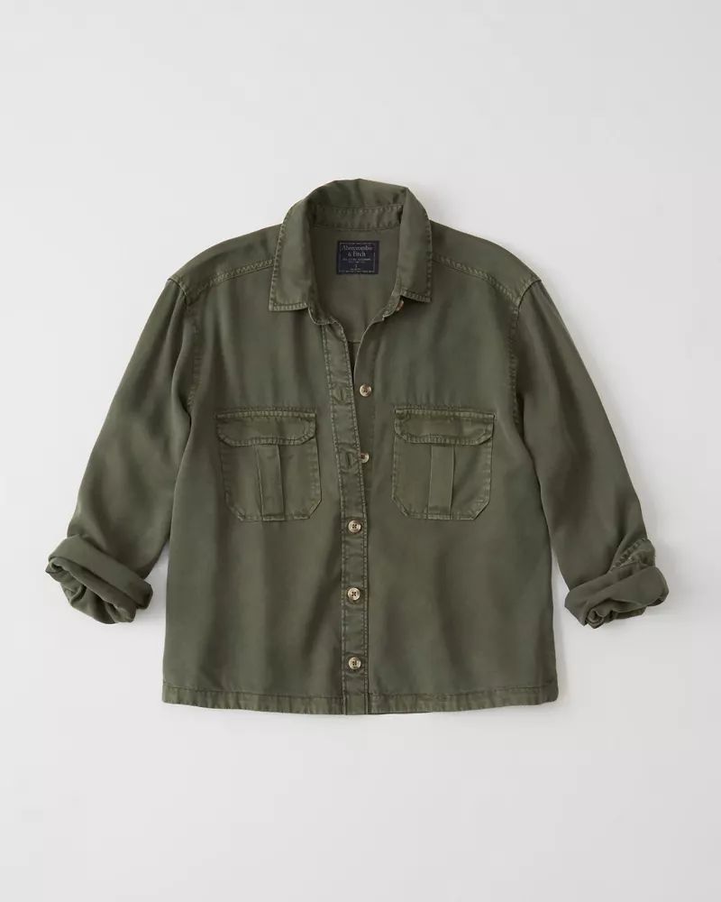 Button-Up Military Shirt | Abercrombie & Fitch US & UK