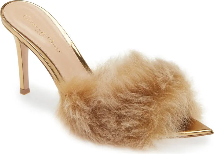 Gianvito Rossi Jenny Genuine Shearling Slide Sandal (Women) | Nordstrom | Nordstrom