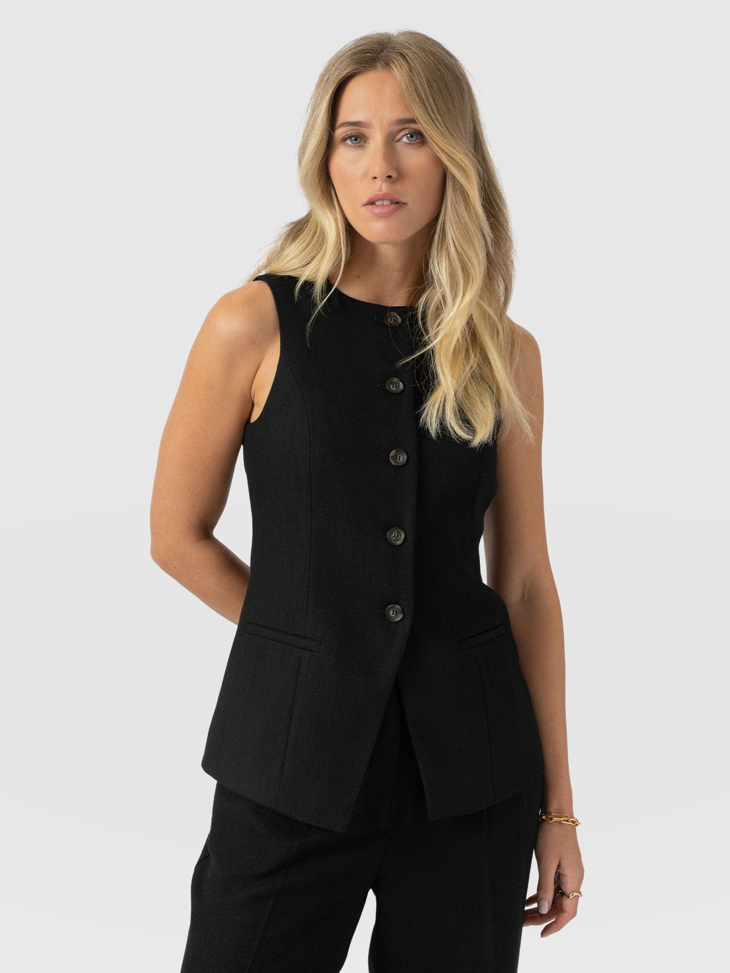 Argent Waistcoat - Black | Saint + Sofia UK