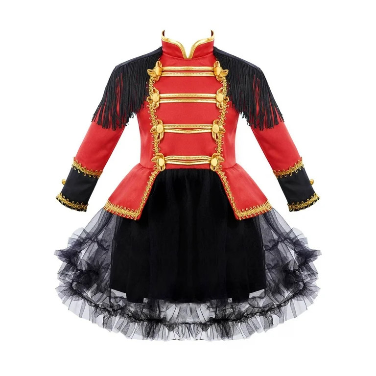 iEFiEL Kids Girls Halloween Carnival Circus Ringmaster Costume Toddlers Sequined Lion Tamer Leota... | Walmart (US)