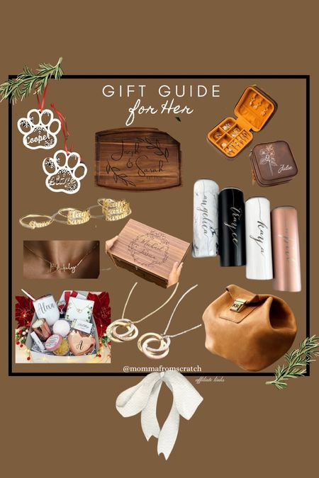 Gift guide for her, gifts for mom, gifts for wife, personalized gifts, Etsy, jewelry, engraved gifts

#LTKGiftGuide #LTKHoliday #LTKunder50