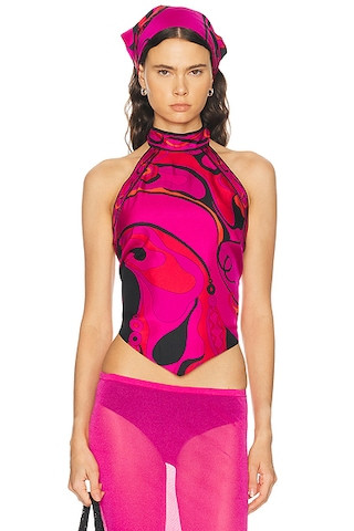 Silk Twill Tie Top | FWRD 