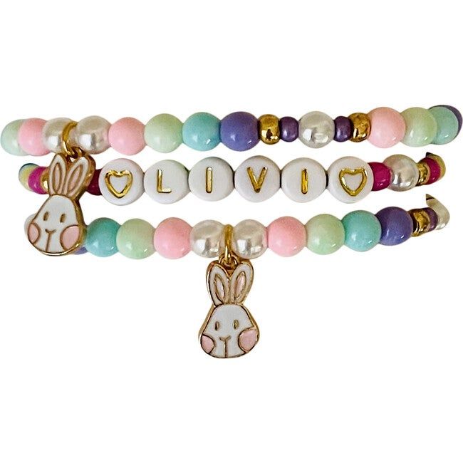 Livi Easter Monogram Bracelet Set | Maisonette