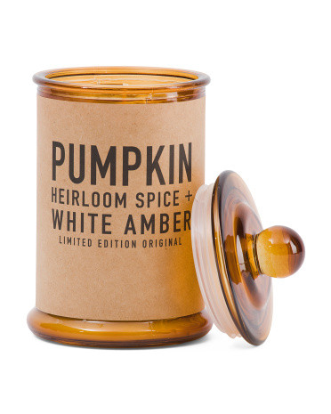 19oz Pumpkin Heirloom Spice And White Amber Candle | TJ Maxx