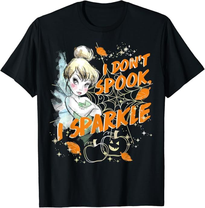 Disney Peter Pan Tinkerbell Halloween Sparkle T-Shirt T-Shirt | Amazon (US)