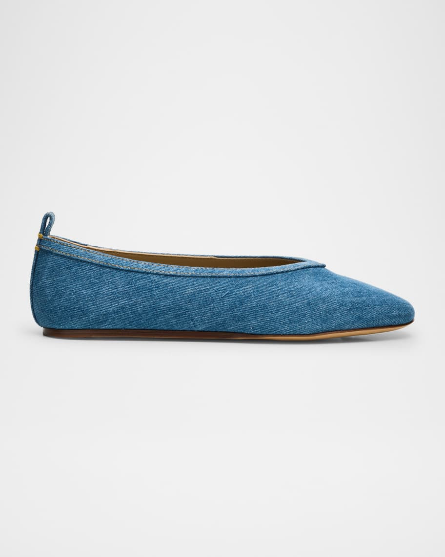 Luna Denim Ballerina Flats | Neiman Marcus