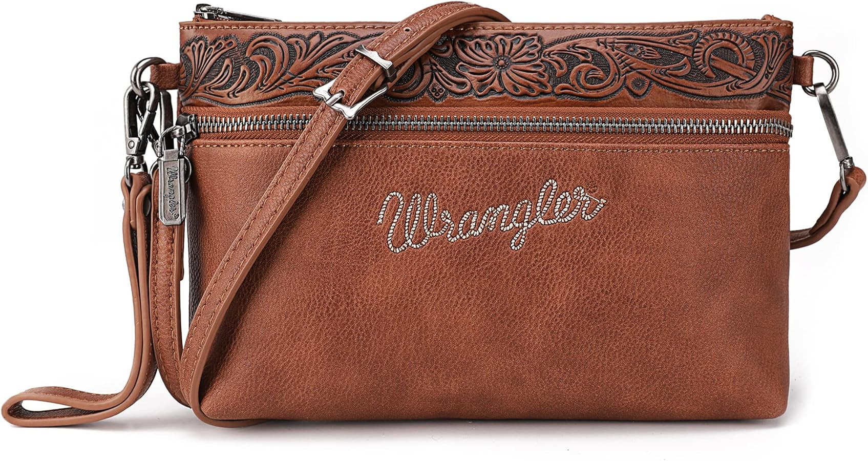 Wrangler Western Cowhide Crossbody Bags for Women Clutch Wristlet Purse | Amazon (US)