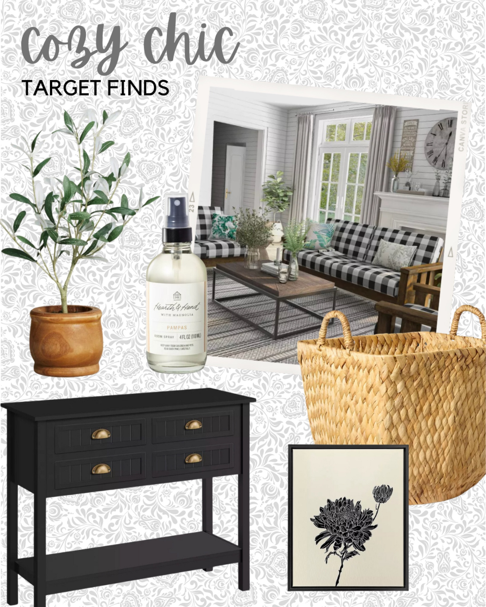 Make Target your go-to spot for chic and affordable home decor. Here are some of my favorite living room items including a sofa and loveseat set, console table, wicker basket, olive tree topiary, artwork, and room freshener.


#LTKStyleTip #LTKHome
