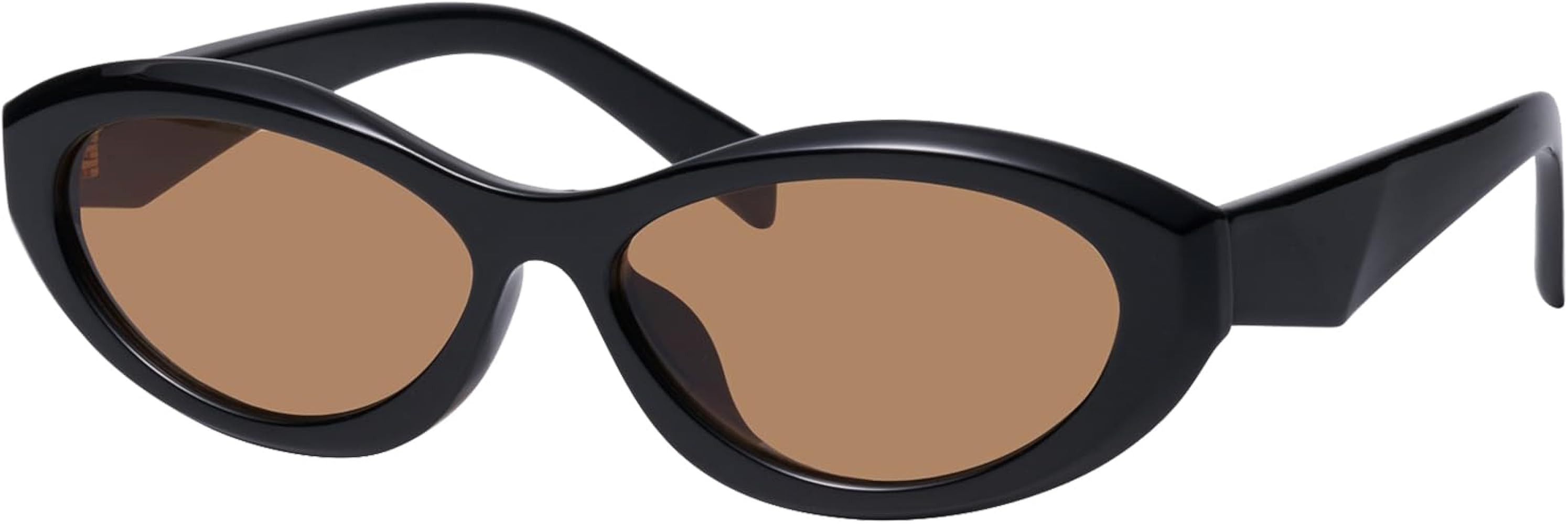 mosanana Oval Cat Eye Sunglasses for Women Retro Y2K Style MS52372 | Amazon (US)