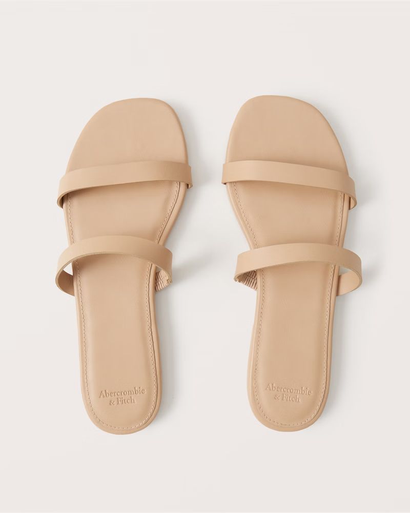 Double Strap Slide Sandals | Abercrombie & Fitch (US)