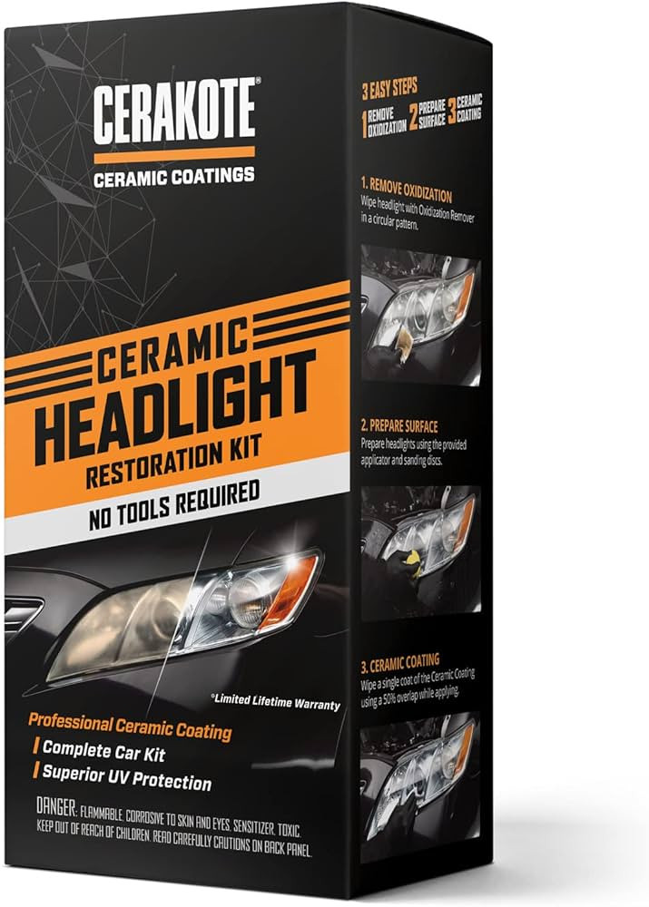 CERAKOTE® Ceramic Headlight Restoration Kit – Guaranteed To Last As Long As You Own Your Vehic... | Amazon (US)