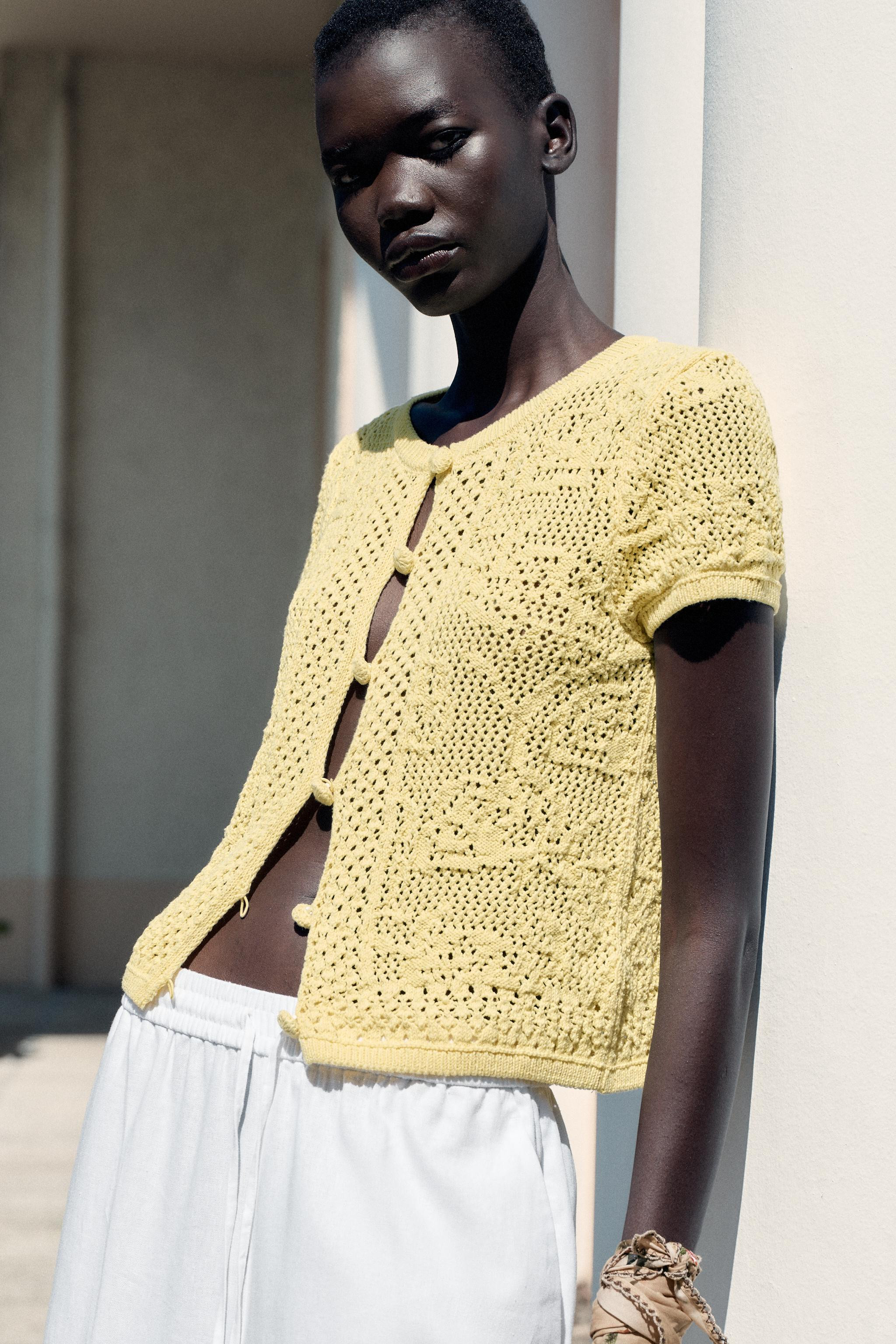 CROCHET KNIT TOP | Zara US
