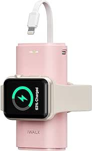 iWALK Portable Apple Watch Charger, 9000mAh Power Bank with Built in Cable, Apple Watch and Phone... | Amazon (US)